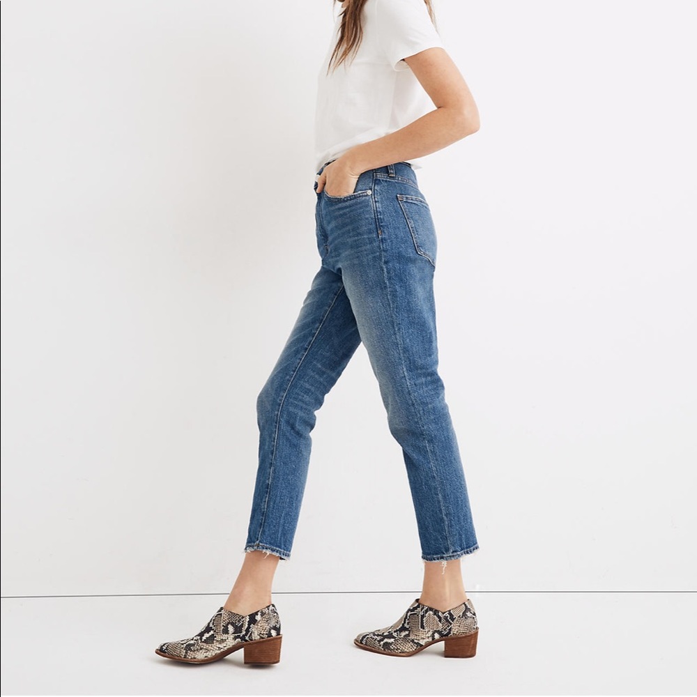 Madewell high rise slim boy jean